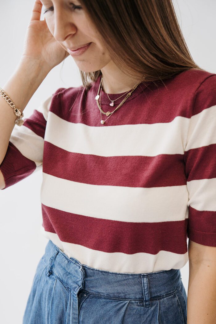 KAlizza Striped Knit Windsor/Turtledove