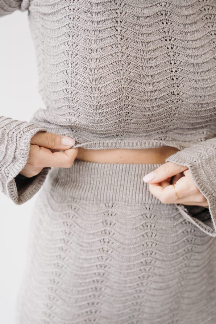 Knit Skirt Taupe – Bild 2
