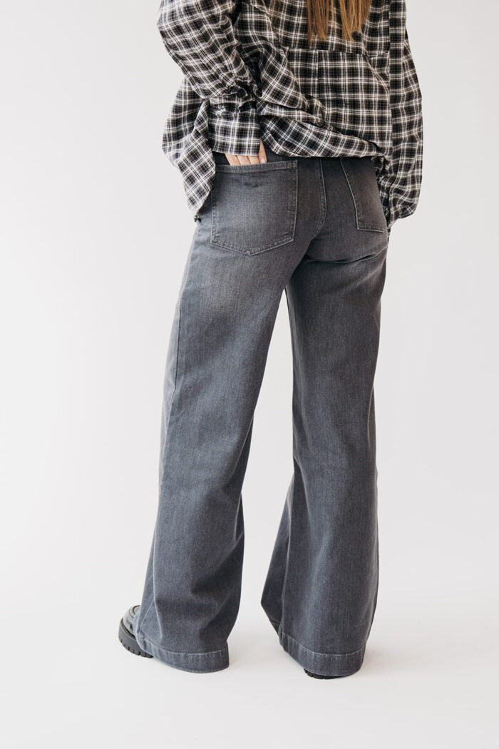 Jeans weites Bein L32 Grey Denim – Bild 2