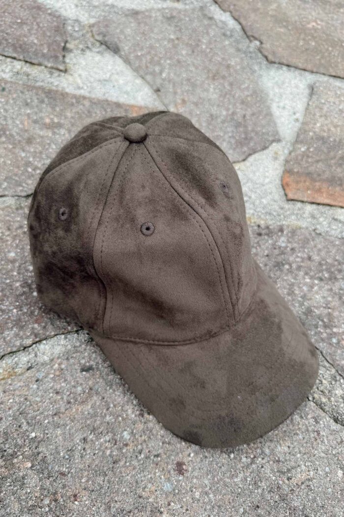 Kappe Velourslederimitat Brown – Bild 3