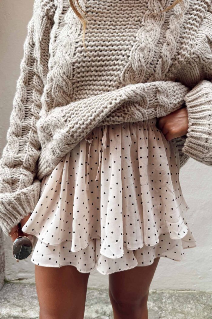 Skort Punkte Creme