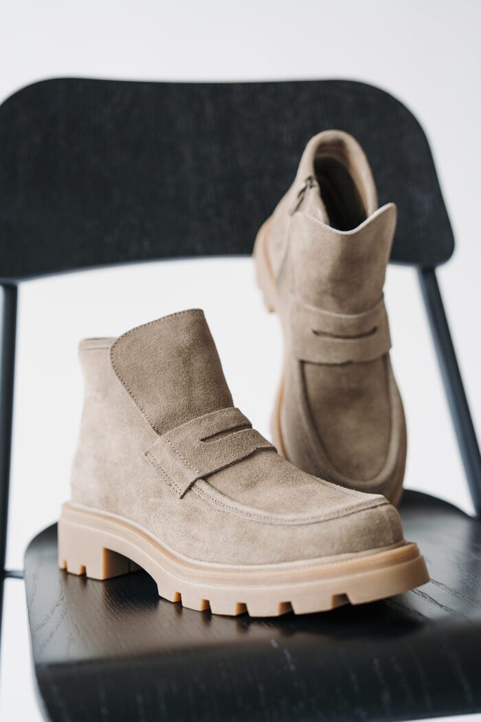 Short Suede Boots Chocolate Brown