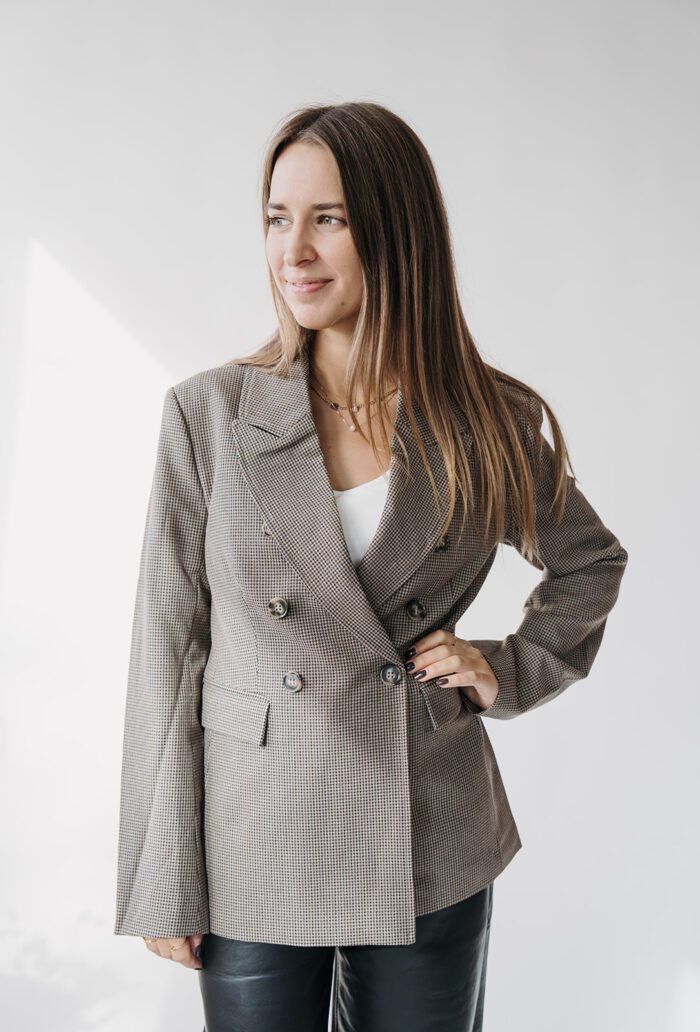 KAelyah Blazer Beige/Black petite – Bild 2