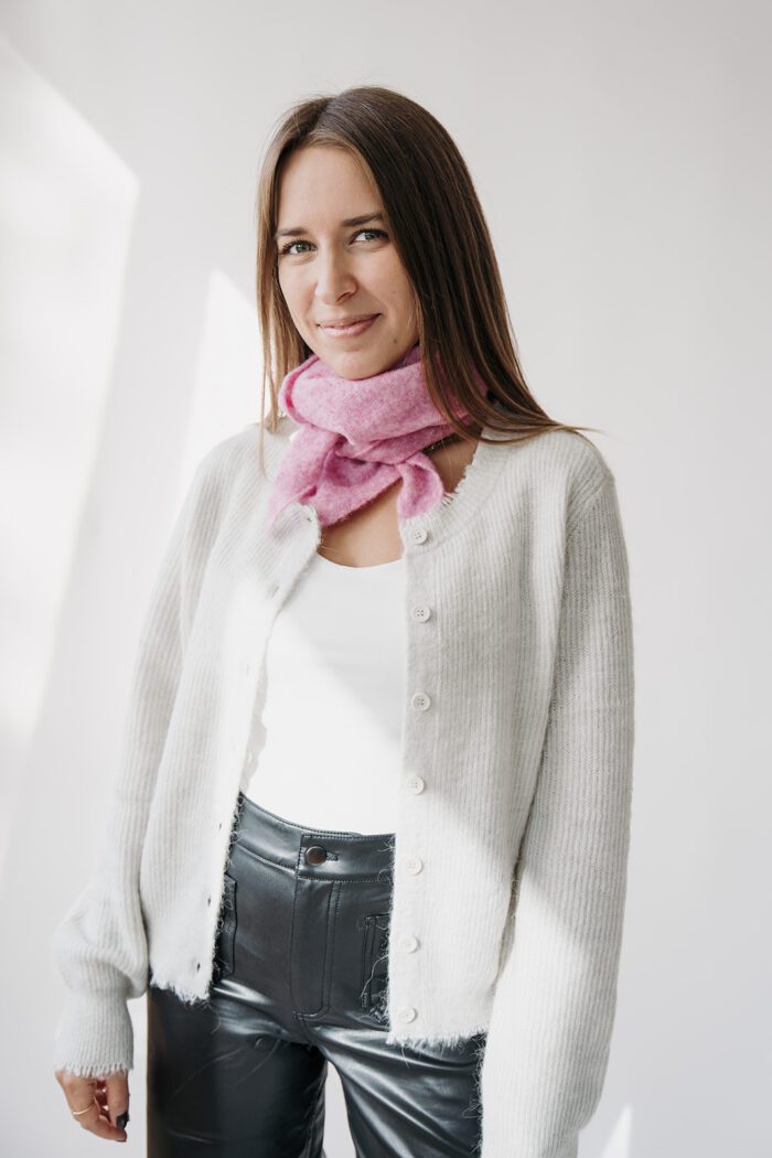 Melange-Cardigan Cloud Grey