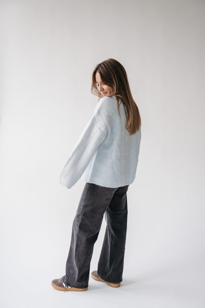 Pullover Zopfmuster Secret Space Grey – Bild 3