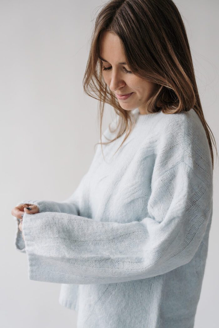 Pullover Zopfmuster Secret Space Grey
