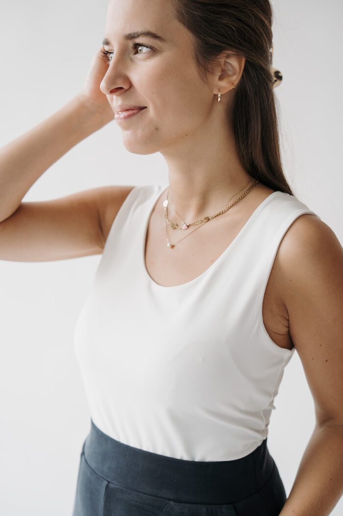 KAarina Jersey Top Chalk – Bild 2