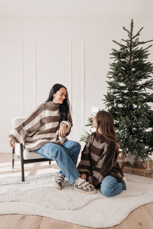 Oversize Pullover Stripes Créme